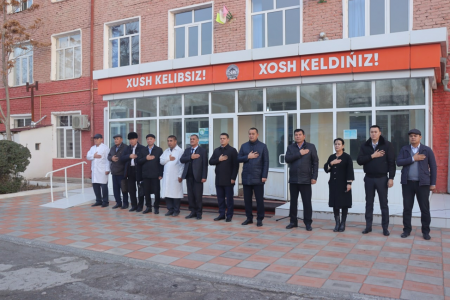 “18-noyabr Ózbekstan Respublikası mámleketlik bayraǵı qabıl etilgen” kúni menen ilaj ótkerildi.