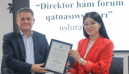 Jaslar  menen ushırasıw sheńberinde V Respublikalıq Jaslar forumı jeńimpazları sıylıqlandı